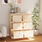 vidaXL Aparador 2 uds madera maciza de pino 32x34x75 cm vidaXL Aparador 2 uds madera maciza de pino 32x34x75 cm