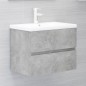vidaXL Armario de lavabo contrachapada gris hormigón 60x38,5x45 cm vidaXL Armario de lavabo contrachapada gris hormigón 60x38,5x45 cm