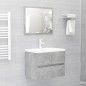 vidaXL Armario de lavabo contrachapada gris hormigón 60x38,5x45 cm vidaXL Armario de lavabo contrachapada gris hormigón 60x38,5x45 cm