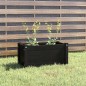 vidaXL Jardinera de madera maciza de pino negro 60x31x31 cm vidaXL Jardinera de madera maciza de pino negro 60x31x31 cm