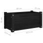 vidaXL Jardinera de madera maciza de pino negro 60x31x31 cm vidaXL Jardinera de madera maciza de pino negro 60x31x31 cm