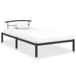 vidaXL Estructura de cama de metal negro 100x200 cm