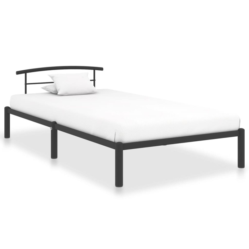 vidaXL Estructura de cama de metal negro 100x200 cm vidaXL Estructura de cama de metal negro 100x200 cm