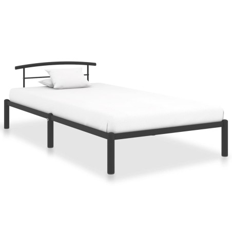 vidaXL Estructura de cama de metal negro 100x200 cm