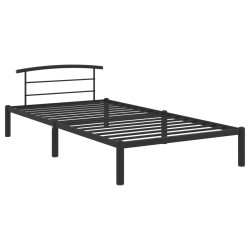 vidaXL Estructura de cama de metal negro 100x200 cm
