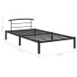 vidaXL Estructura de cama de metal negro 100x200 cm vidaXL Estructura de cama de metal negro 100x200 cm