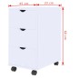 vidaXL Mueble de cajones blanco 33x45x60 cm vidaXL Mueble de cajones blanco 33x45x60 cm