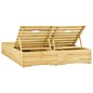 vidaXL Tumbona doble de madera de pino impregnada verde vidaXL Tumbona doble de madera de pino impregnada verde