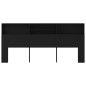 vidaXL Mueble cabecero negro 220x19x103,5 cm vidaXL Mueble cabecero negro 220x19x103,5 cm