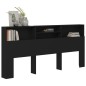 vidaXL Mueble cabecero negro 220x19x103,5 cm vidaXL Mueble cabecero negro 220x19x103,5 cm