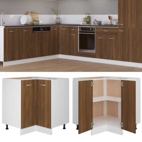 vidaXL Armario cocina madera ingeniería roble marrón 75,5x75,5x81,5 cm