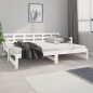 vidaXL Sofá cama extraíble madera maciza de pino blanco 2x(80x200) cm vidaXL Sofá cama extraíble madera maciza de pino blanco 2x(80x200) cm