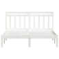 vidaXL Estructura de cama de madera maciza de pino blanco 140x190 cm