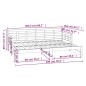 vidaXL Sofá cama extraíble madera maciza de pino blanco 2x(80x200) cm vidaXL Sofá cama extraíble madera maciza de pino blanco 2x(80x200) cm