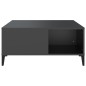 vidaXL Mesa de centro madera contrachapada negro 80x80x36,5 cm