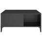 vidaXL Mesa de centro madera contrachapada negro 80x80x36,5 cm