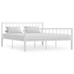 vidaXL Estructura de cama de metal blanco 160x200 cm