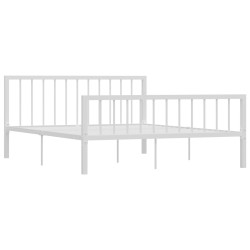 vidaXL Estructura de cama de metal blanco 160x200 cm
