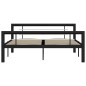 vidaXL Estructura de cama de metal negro y blanco 140x200 cm vidaXL Estructura de cama de metal negro y blanco 140x200 cm