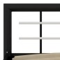 vidaXL Estructura de cama de metal negro y blanco 140x200 cm vidaXL Estructura de cama de metal negro y blanco 140x200 cm