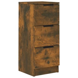 vidaXL Aparador madera contrachapada color roble ahumado 30x30x70 cm