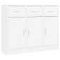 vidaXL Aparador de madera de ingeniería blanco 91x28x75 cm vidaXL Aparador de madera de ingeniería blanco 91x28x75 cm