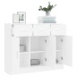 vidaXL Aparador de madera de ingeniería blanco 91x28x75 cm vidaXL Aparador de madera de ingeniería blanco 91x28x75 cm