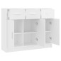 vidaXL Aparador de madera de ingeniería blanco 91x28x75 cm vidaXL Aparador de madera de ingeniería blanco 91x28x75 cm