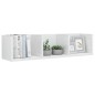 vidaXL Estantería de pared CD contrachapada blanco brillo 75x18x18 cm vidaXL Estantería de pared CD contrachapada blanco brillo 75x18x18 cm
