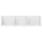 vidaXL Estantería de pared CD contrachapada blanco brillo 75x18x18 cm vidaXL Estantería de pared CD contrachapada blanco brillo 75x18x18 cm