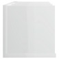 vidaXL Estantería de pared CD contrachapada blanco brillo 75x18x18 cm vidaXL Estantería de pared CD contrachapada blanco brillo 75x18x18 cm