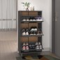 vidaXL Zapatero HAMAR madera maciza pino gris oscuro 59,5x35x117 cm vidaXL Zapatero HAMAR madera maciza pino gris oscuro 59,5x35x117 cm
