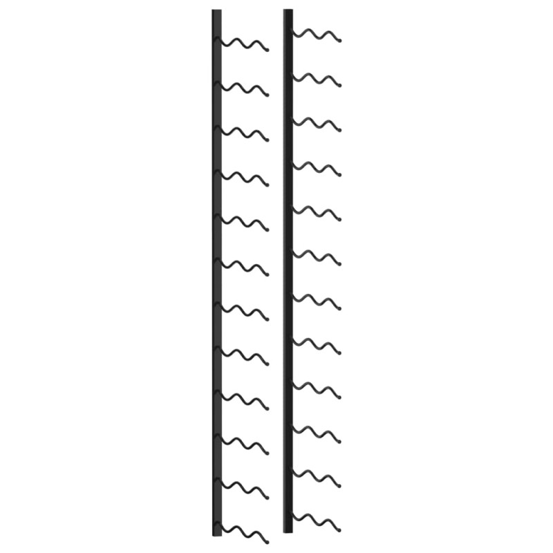 vidaXL Botellero de pared para 24 botellas hierro negro vidaXL Botellero de pared para 24 botellas hierro negro