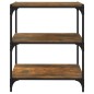 vidaXL Estantería contrachapada y acero roble ahumado 60x33x70,5 cm vidaXL Estantería contrachapada y acero roble ahumado 60x33x70,5 cm
