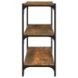 vidaXL Estantería contrachapada y acero roble ahumado 60x33x70,5 cm vidaXL Estantería contrachapada y acero roble ahumado 60x33x70,5 cm