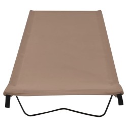 vidaXL Cama de camping tela Oxford y acero taupé 180x60x19 cm
