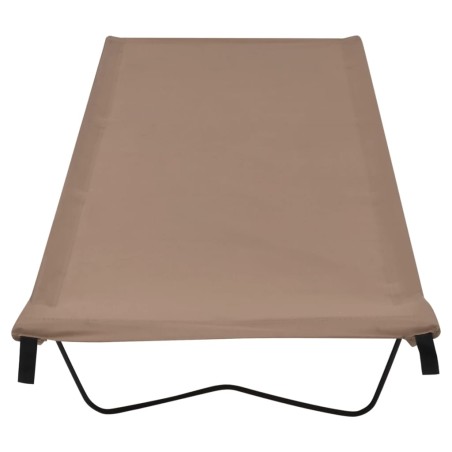 vidaXL Cama de camping tela Oxford y acero taupé 180x60x19 cm