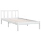 vidaXL Estructura de cama de madera maciza de pino blanca 90x200 cm vidaXL Estructura de cama de madera maciza de pino blanca 90x200 cm