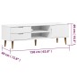 vidaXL Mueble de TV MOLDE madera maciza de pino blanca 158x40x49 cm