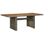 vidaXL Mesa de jardín ratán sintético marrón y madera maciza acacia vidaXL Mesa de jardín ratán sintético marrón y madera maciza acacia