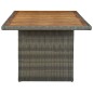vidaXL Mesa de jardín ratán sintético marrón y madera maciza acacia vidaXL Mesa de jardín ratán sintético marrón y madera maciza acacia
