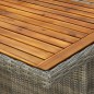 vidaXL Mesa de jardín ratán sintético marrón y madera maciza acacia vidaXL Mesa de jardín ratán sintético marrón y madera maciza acacia