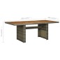 vidaXL Mesa de jardín ratán sintético marrón y madera maciza acacia vidaXL Mesa de jardín ratán sintético marrón y madera maciza acacia