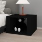 vidaXL Mesita de noche madera contrachapada negro 57x55x36 cm vidaXL Mesita de noche madera contrachapada negro 57x55x36 cm