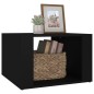 vidaXL Mesita de noche madera contrachapada negro 57x55x36 cm vidaXL Mesita de noche madera contrachapada negro 57x55x36 cm