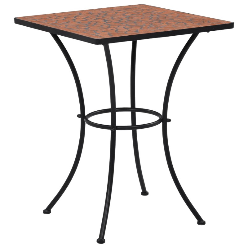 vidaXL Mesa de mosaico para cafetería cerámica terracota 60 cm vidaXL Mesa de mosaico para cafetería cerámica terracota 60 cm