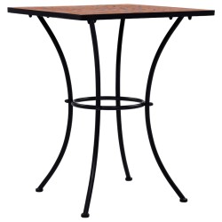 vidaXL Mesa de mosaico para cafetería cerámica terracota 60 cm