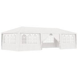 vidaXL Carpa profesional para fiestas con paredes blanco 90 g/m² 4x9 m