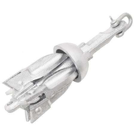 vidaXL Ancla plegable hierro maleable plateado 0,7 kg