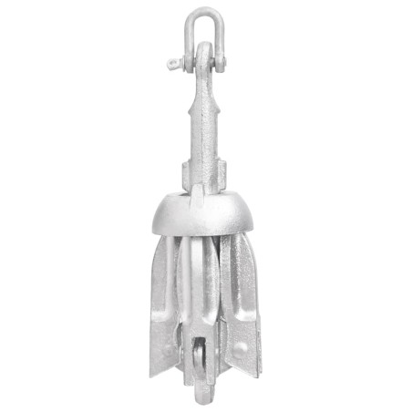 vidaXL Ancla plegable hierro maleable plateado 0,7 kg